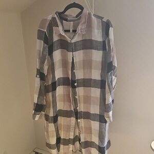 Plaid Button-Up Women's Jacket